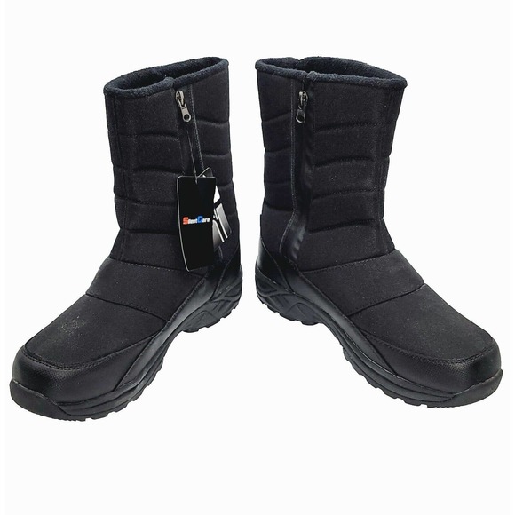 New SilentCare Waterproof Mid-Calf Winter Snow Boots Slip-on Outdoor Men's 10.5 - Picture 6 of 10